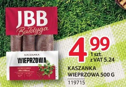 Kaszanka wieprzowa JBB Bałdyga promocja w Selgros