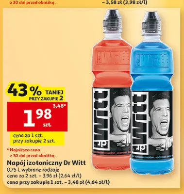 Napój izotoniczny Dr Witt promocja w Auchan