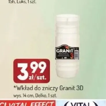 Wkład do zniczy Granit 3D promocja w Avita