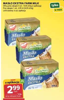 Masło ekstra Farm Milk promocja w Stokrotka