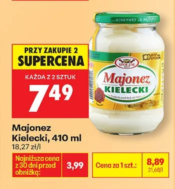 Majonez kielecki promocja w Biedronka