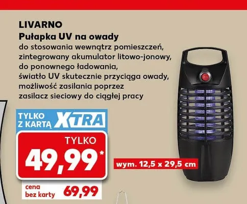 Pułapka UV na owady Livarno promocja w Kaufland
