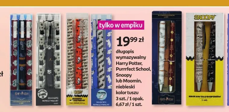 Długopis wymazywalny Moomin promocja w Empik