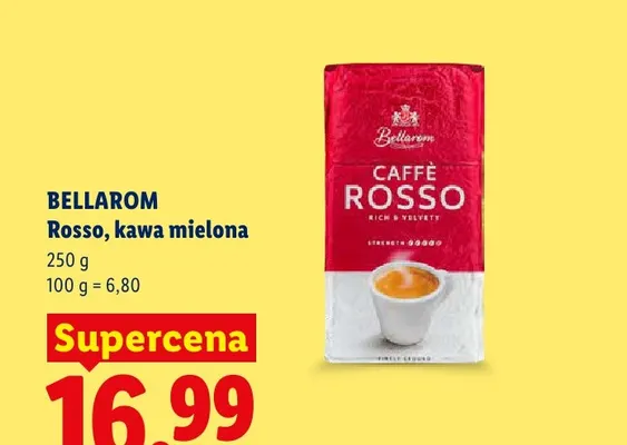 Kawa mielona Bellarom Caffè Rosso promocja w Lidl