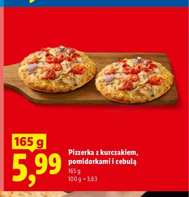 Pizzerka z kurczakiem, pomidorkami i cebulą promocja w Lidl