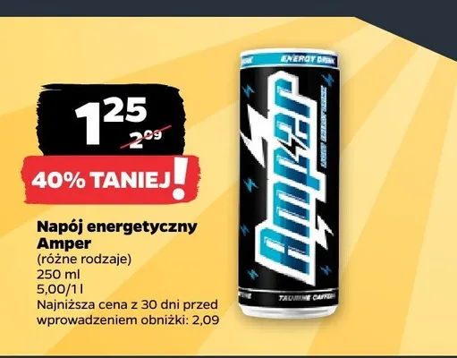 Napój energetyczny Amper promocja w Netto