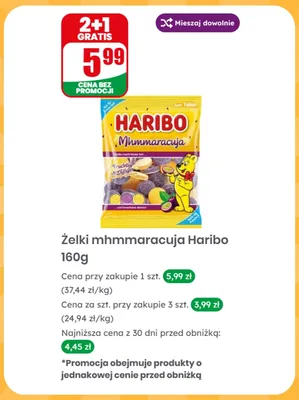 Żelki Haribo Mhmmaracuja promocja w Dino