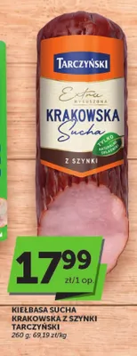 Kiełbasa sucha krakowska z szynki Tarczyński Extra promocja w Euro Sklep