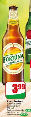 Piwo Fortuna Mirabelka promocja w Dino