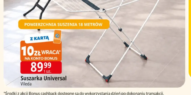 Suszarka na pranie Universal Vileda promocja w Leclerc