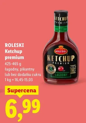Ketchup premium łagodny, pikantny lub bez dodatku cukru promocja w Lidl