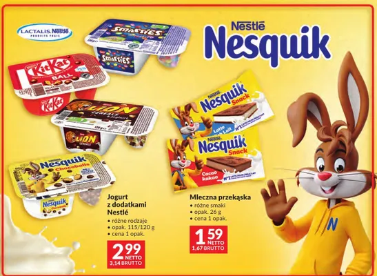 Mleczna przekąska Nesquik Cacao promocja w Makro