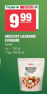 Orzechy laskowe łuskane promocja w SPAR