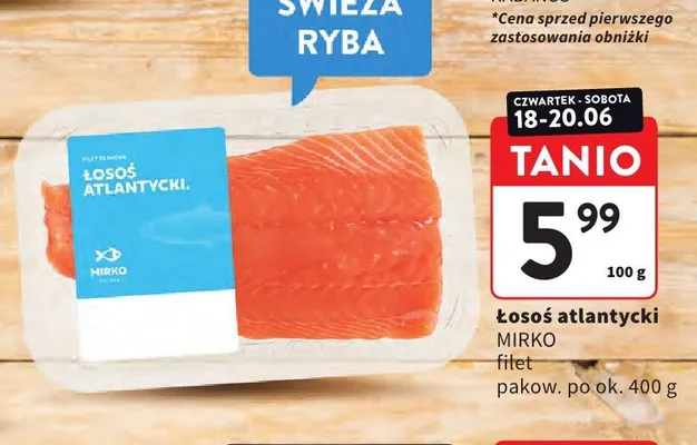 Łosoś atlantycki filet Mirko promocja w Intermarche