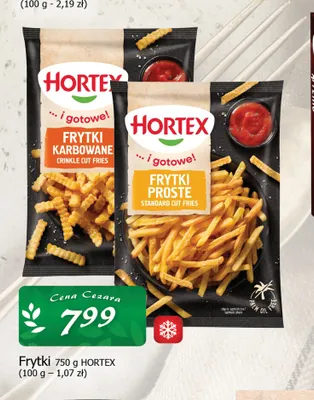 Frytki proste Hortex promocja w CEZAR Delikatesy