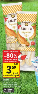 Bagietki Dan Cake 2-pak promocja w Intermarche