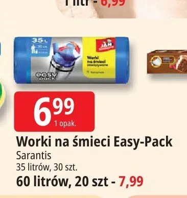 Worki na śmieci Easy-Pack Sarantis 35 l promocja w Leclerc