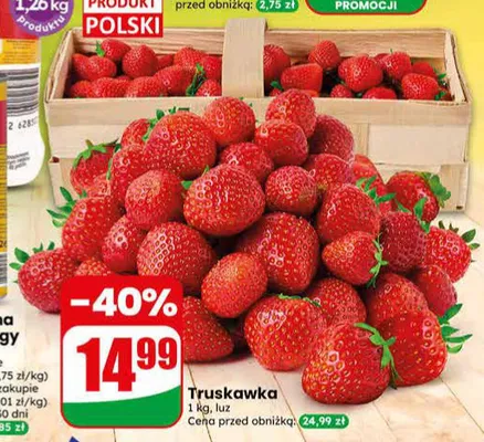 Truskawka polska promocja w Dino