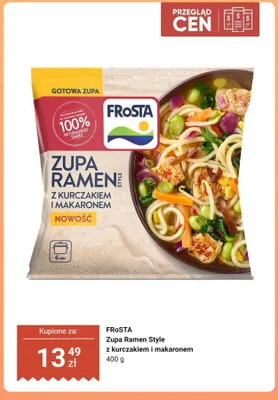 Zupa Ramen Style z kurczakiem i makaronem FRoSTA promocja w Dino