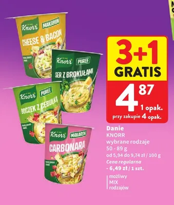 Danie puree boczek z cebulką Knorr promocja w Intermarche