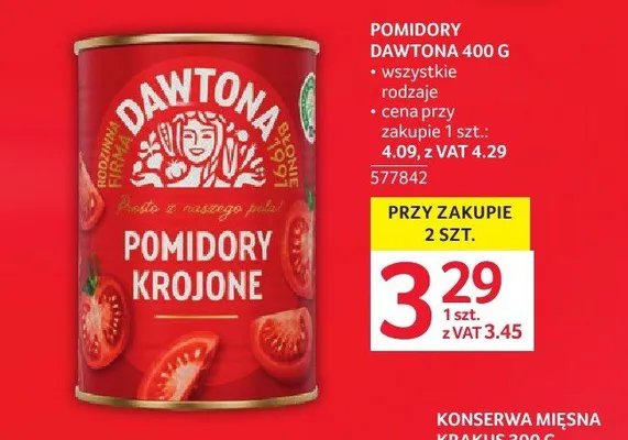 Pomidory Dawtona promocja w Selgros