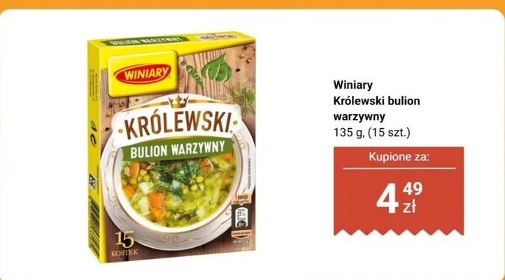 Królewski bulion warzywny promocja w Biedronka