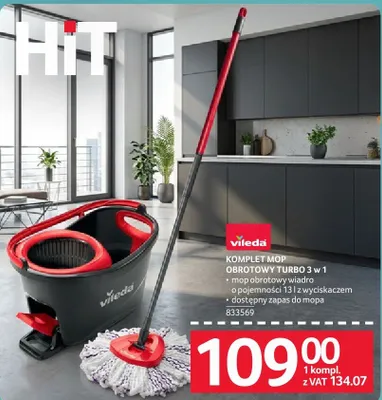 Komplet mop obrotowy Vileda Turbo 3 w 1 promocja w Selgros