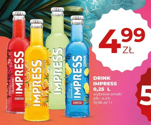 Drink Impress Cranberry promocja w Duży Ben
