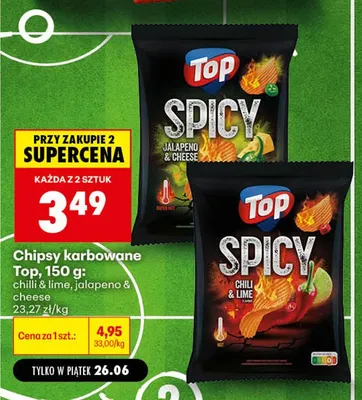 Chipsy karbowane Top chilli & lime promocja w Biedronka