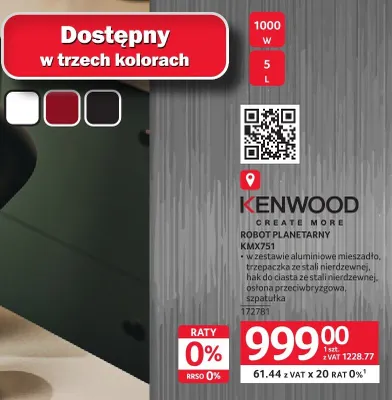Robot planetarny KMX751 Kenwood 172781 promocja w Selgros