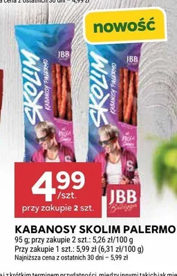 Kabanosy Skolim Palermo JBB Bałdyga promocja w Stokrotka
