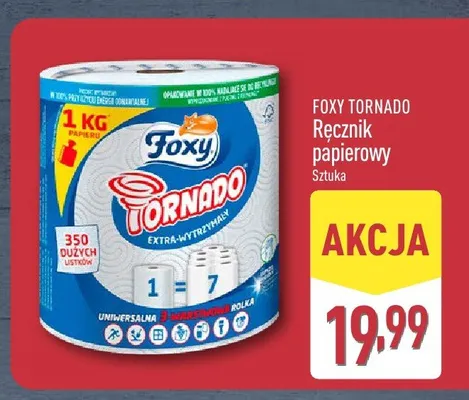 Ręcznik papierowy Foxy Tornado promocja w Aldi