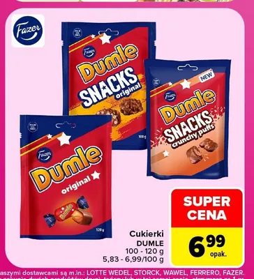 Cukierki Dumle Snacks Crunchy Puffs promocja w Carrefour