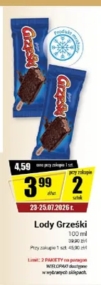 Lody Grześki promocja w Premium Nasz Sklep