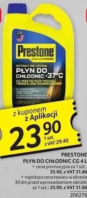 Płyn do chłodnic Prestone CG 4L z kuponem z Aplikacji promocja w Selgros