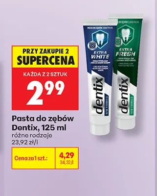 Pasta do zębów Dentix promocja w Biedronka