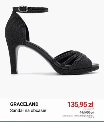 Sandał na obcasie Graceland promocja w Deichmann