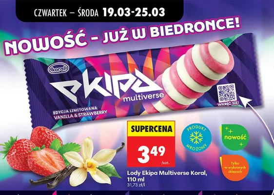 Lody Ekipa Multiverse Koral promocja w Biedronka