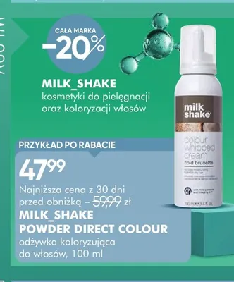 Odżywka koloryzująca do włosów Milk_Shake Powder Direct Colour promocja w Super-Pharm