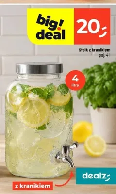 Słoik z kranikiem 4 l promocja w Dealz