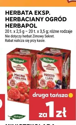 Herbata ekspresowa Herbapol Herbaciany Ogród Prosto z lasu promocja w Stokrotka