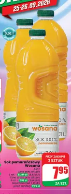 Sok pomarańczowy Wosana promocja w Dino