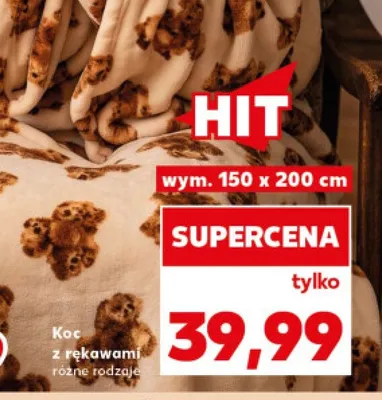 Koc z rękawami 150x200 cm promocja w Kaufland