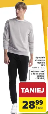 Spodnie dresowe męskie promocja w Carrefour