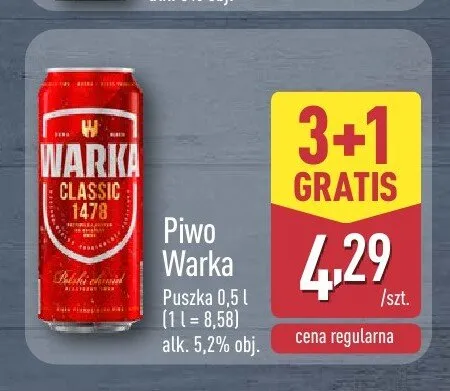 Piwo Warka promocja w Aldi