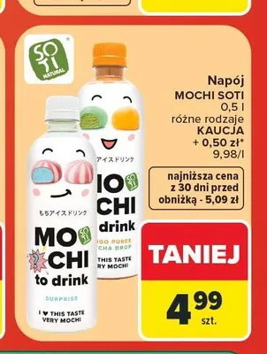 Napój Mochi Soti truskawkowy promocja w Carrefour