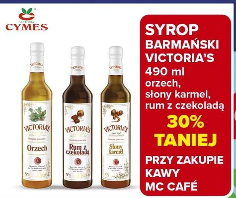 Syrop barmański orzech, słony karmel, rum z czekoladą promocja w Carrefour Market