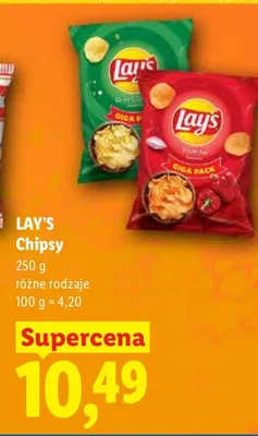 Chipsy różne rodzaje promocja w Lidl