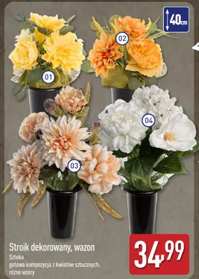 Stroik dekorowany wazon promocja w Aldi