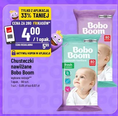 Chusteczki nawilżane Bobo Boom promocja w POLOmarket